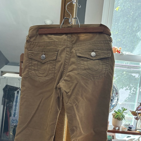 True Religion khaki corduroy beech nut low rise boot cut pants - Picture 4 of 5